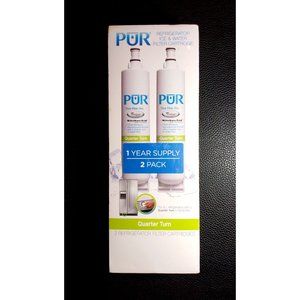 2 Pack PUR Quarter Turn Refrigerator Ice & Water Replacement Filter